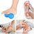 CuraFoot 1 pcs 15 x 7 cm Peanut Massage Ball Roller Soft Reflexology Stress Relief for Palm Foot Arm Neck Back Body (Blu