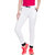 Haoser Solid Cotton  Women White Trackpant