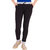 Haoser Solid Cotton  Black Trackpant  For Womens