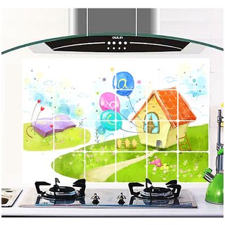 Jaamso Royals Nature Kitchen wall stickers self-adhesive resistant removable heat oil proof waterproof vegetable decal aluminum foil sticker,