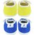 Neska Moda Pack Of 2 Baby Infant Soft Blue and Yellow Booties For Age Group 0 To 12 Months SK187andBT46