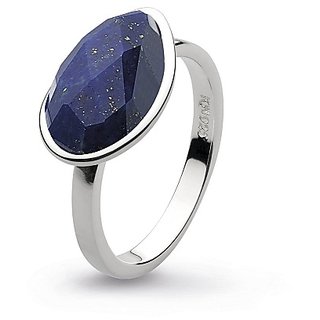                       Original & Natural Stone Lapis Lazuli Silver Plated Ring  For Unisex By CEYLONMINE                                              