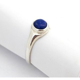                       Original & Natural Stone Lapis Lazuli  Silver Plated Ring  For Unisex By CEYLONMINE                                              