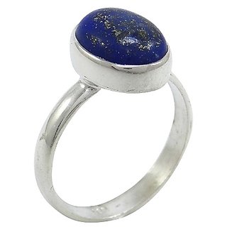                       Lapis Lazuli Ring Natural & Original Silver Plated Gemstone Ring By CEYLONMINE                                              
