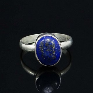                       Natural Lapis Lazuli Silver Ring Original & Lab Certified Stone Ring By CEYLONMINE                                              