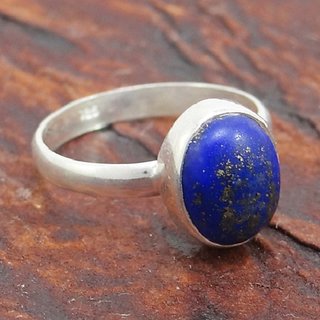                       Lapis Lazuli Ring Unheated & 100% Original Gemstone Lapis Lazuli Ring For Astrological Purpose By CEYLONMINE                                              
