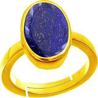                       Natural stone Lapis Lazuli Gold Plated Ring For Astrological Purpose By CEYLONMINE                                              