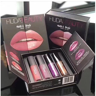 huda beauty matte minis red edition liquid lipstick set of 4