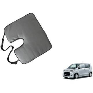 Auto Addict Grey Leatherite Car Pillow Cushion Seat Rest Comforter Set of 1 pcs For Maruti Suzuki WagonR Stingray