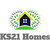 KS21 Homes 3d Printed Poly  Cotton Brown Abstract Diwan Set 8 Pcs