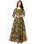 Frionkandy Sanganeri Jaipuri Print Rayon Green A line Dress  SHKU1049