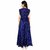 Frionkandy Sanganeri Jaipuri Print Rayon Blue A line Dress  SHKU1067
