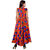 Frionkandy Sanganeri Jaipuri Print Rayon Red A line Dress  SHKU1072Red