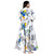 Frionkandy Sanganeri Jaipuri Print Rayon Blue A- line Dress - (SHKU1076-BlueFree Size)