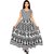 Frionkandy Sanganeri Jaipuri Print Cotton A- line Black Fit And Flare Dress - (SHKU1003Free Size)