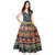 Frionkandy Sanganeri Jaipuri Print Cotton A- line Green Fit And Flare Dress - (SHKU1010Free Size)