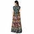 Frionkandy Sanganeri Jaipuri Print Cotton A- line Green Fit And Flare Dress - (SHKU1010Free Size)