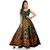 Frionkandy Sanganeri Jaipuri Print Cotton A- line Green Fit And Flare Dress - (SHKU1014Free Size)