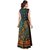 Frionkandy Sanganeri Jaipuri Print Cotton A- line Green Fit And Flare Dress - (SHKU1014Free Size)