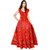 Frionkandy Sanganeri Jaipuri Print Cotton A- line Red Fit And Flare Dress - (SHKU1016Free Size)