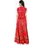 Frionkandy Sanganeri Jaipuri Print Cotton A- line Red Fit And Flare Dress - (SHKU1016Free Size)