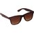 Ivy Vacker UV Protected Unisex Full Rim Aviator Sunglasses 2 Wayfarers Free (Brown, Black & Grey)