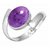 Original Stone Amethyst/Jamuniya Silver Plated Ring Unheated  Effective  5.25 Carat Amethyst Ring - CEYLONMINE
