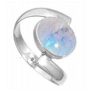                       Moonstone Ring Original  Natural stone Moonstone Silver Plated Ring For Astrological Purpose By CEYLONMINE                                              