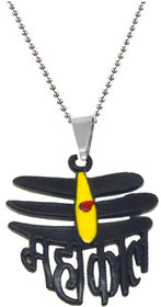 men style  Religious Jewelry Rock Shiv Mahadev Black Metal Stainless Steel Necklace Pendant