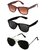 Ivy Vacker UV Protected Unisex Full Rim Aviator Sunglasses 2 Wayfarers Free (Brown,Black,Golden)
