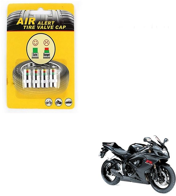 Buy Auto Addict Bike Tire Pressure Air Alert Iron Tyre Valve Caps Set of 4  Pcs For Suzuki Gixxer 600 Online @ ₹339 from ShopClues