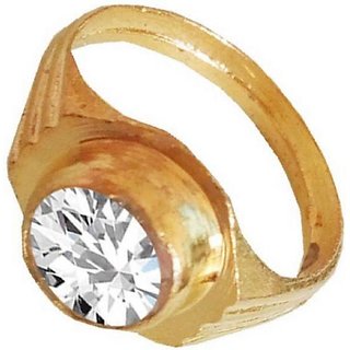                       Original Zircon Gold Plated Ring Lab Certified Stone Zircon Ring For Astrological Purpose By CEYLONMINE                                              