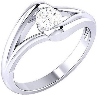                       Natural White Zircon Ring Lab Certified Stone Zircon Silver Plated Ring By CEYLONMINE                                              