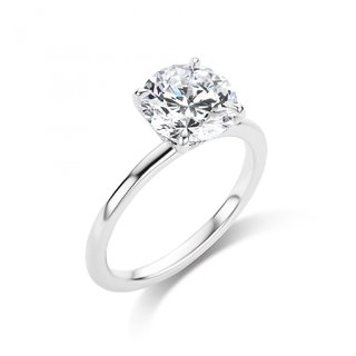                       Original Diamond Silver Plated Ring Lab Certified  Precious Stone Diamond Ring By CEYLONMINE                                              