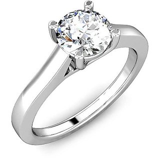                       Original Diamond Silver Plated Ring Lab Certified  Precious Stone Diamond Ring By CEYLONMINE                                              