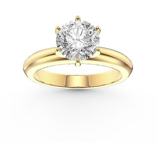                       Original Diamond Gold Plated Ring Lab Certified  Precious Stone Diamond Ring By CEYLONMINE                                              