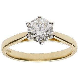                       Original Diamond Gold Plated Ring Lab Certified  Precious Stone Diamond Ring By CEYLONMINE                                              
