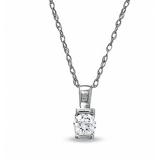                       CEYLONMINE-Original Diamond Silver Plated Pendant Lab Certified  Precious Stone Diamond Pendant                                              
