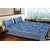 Frionkandy Jaipuri Sanganeri Print 100% Cotton 120 TC Blue King Size Bed Sheet + 2 Pillow Covers - SHKA1015