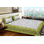 Frionkandy Jaipuri Sanganeri Print 100% Cotton 120 TC Green Double Bed Sheet + 2 Pillow Covers - SHKA1022