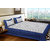 Frionkandy Jaipuri Sanganeri Print 100% Cotton 120 TC Blue Double Bed Sheet + 2 Pillow Covers - SHKA1024