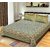 Frionkandy Jaipuri Sanganeri Print 100% Cotton 120 TC Green Double Bed Sheet + 2 Pillow Covers - SHKA1032