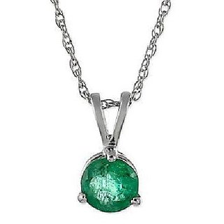 Unheated Untreated stone Panna/Emerald 5.25 Ratti Precious Stone Pendant Silver Plated By CEYLONMINE Unheated Untreated stone Panna/Emerald 5.25 Ratti Precious Stone Pendant Silver Plated By CEYLONMINE