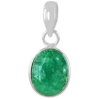 Lab Certified Original Emerald Pendant unheated Panna Silver Plated Pendant For Astrological Purpose By CEYLONMINE Lab Certified Original Emerald Pendant unheated Panna Silver Plated Pendant For Astrological Purpose By CEYLONMINE