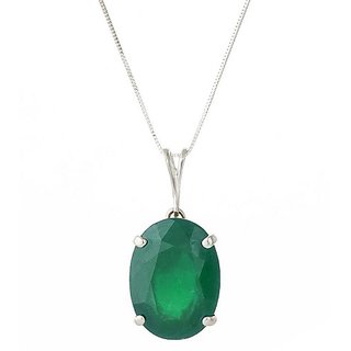 Unheated Untreated stone Emerald 6.25 Ratti Precious Stone Pendant Silver Plated By CEYLONMINE Unheated Untreated stone Emerald 6.25 Ratti Precious Stone Pendant Silver Plated By CEYLONMINE