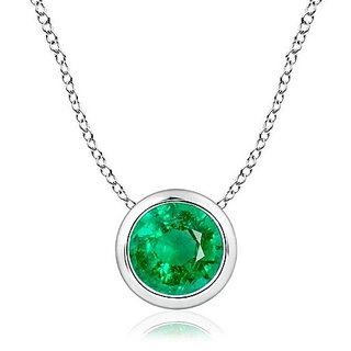 Precious Stone Emerald Silver Plated Pendant 5.25 Ratti Panna Pendant By CEYLONMINE Precious Stone Emerald Silver Plated Pendant 5.25 Ratti Panna Pendant By CEYLONMINE