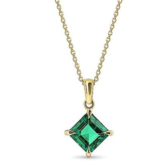 Emerald/Panna Gold Plated Pendant Lab Certified Original Stone Panna Pendant By CEYLONMINE Emerald/Panna Gold Plated Pendant Lab Certified Original Stone Panna Pendant By CEYLONMINE