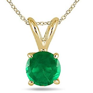                       Unheated  Untreated stone Emerald 7.25 Ratti Precious Stone Pendant Gold Plated By CEYLONMINE                                              