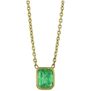 Original Stone 5.25 Ratti Emerald/Panna Gold Plated Pendant Lab Certified Effective Stone Pendant By CEYLONMINE Original Stone 5.25 Ratti Emerald/Panna Gold Plated Pendant Lab Certified Effective Stone Pendant By CEYLONMINE