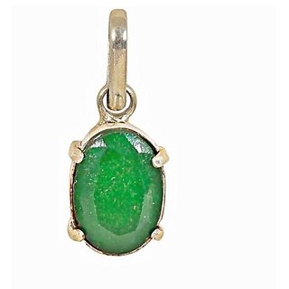Original Stone Emerald 5.25 RAtti Stone Gold Plated Pendant By CEYLONMINE Original Stone Emerald 5.25 RAtti Stone Gold Plated Pendant By CEYLONMINE